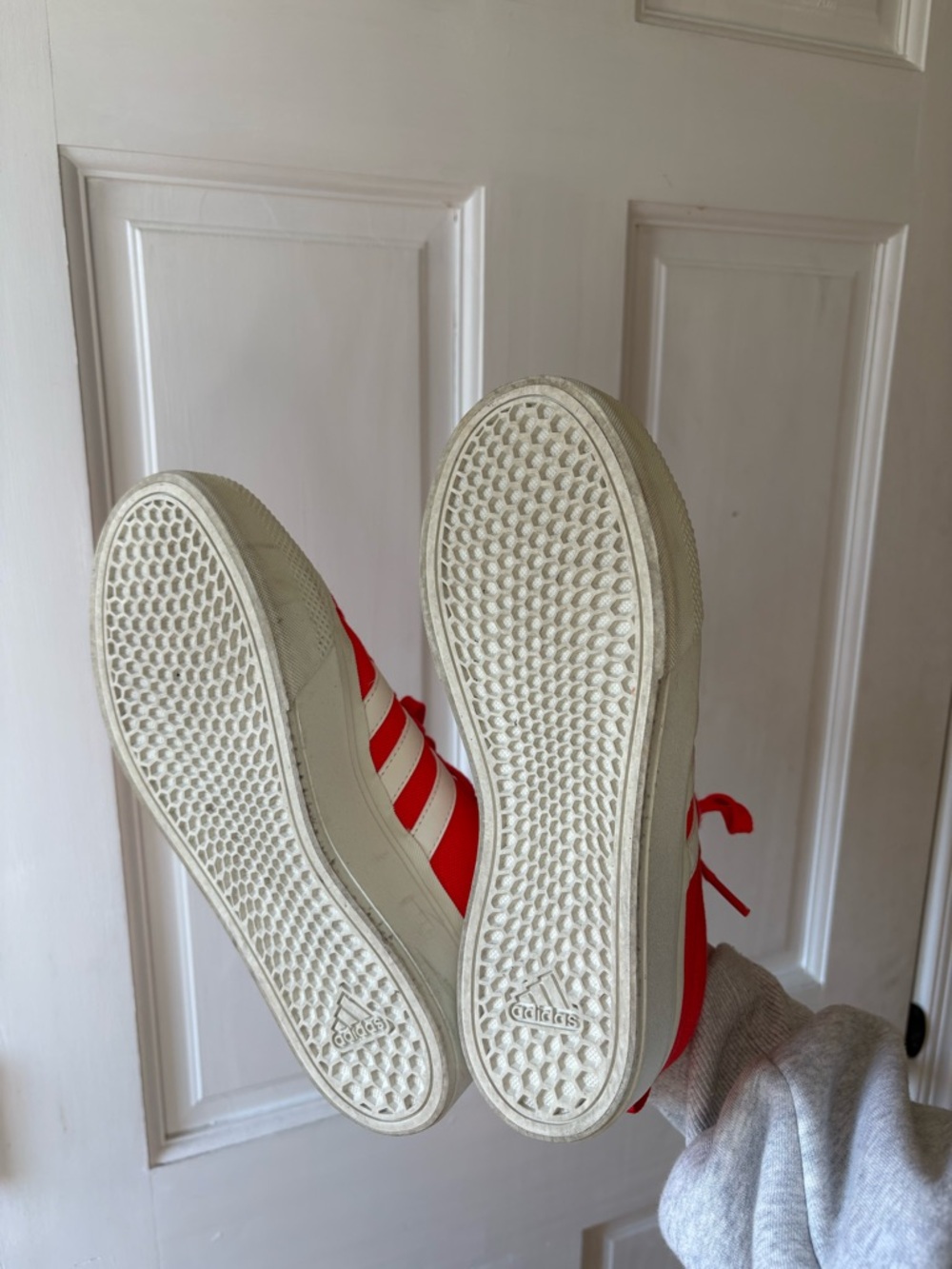 New Balance Red and White Women's Sneakers - Picture 3 of 4
